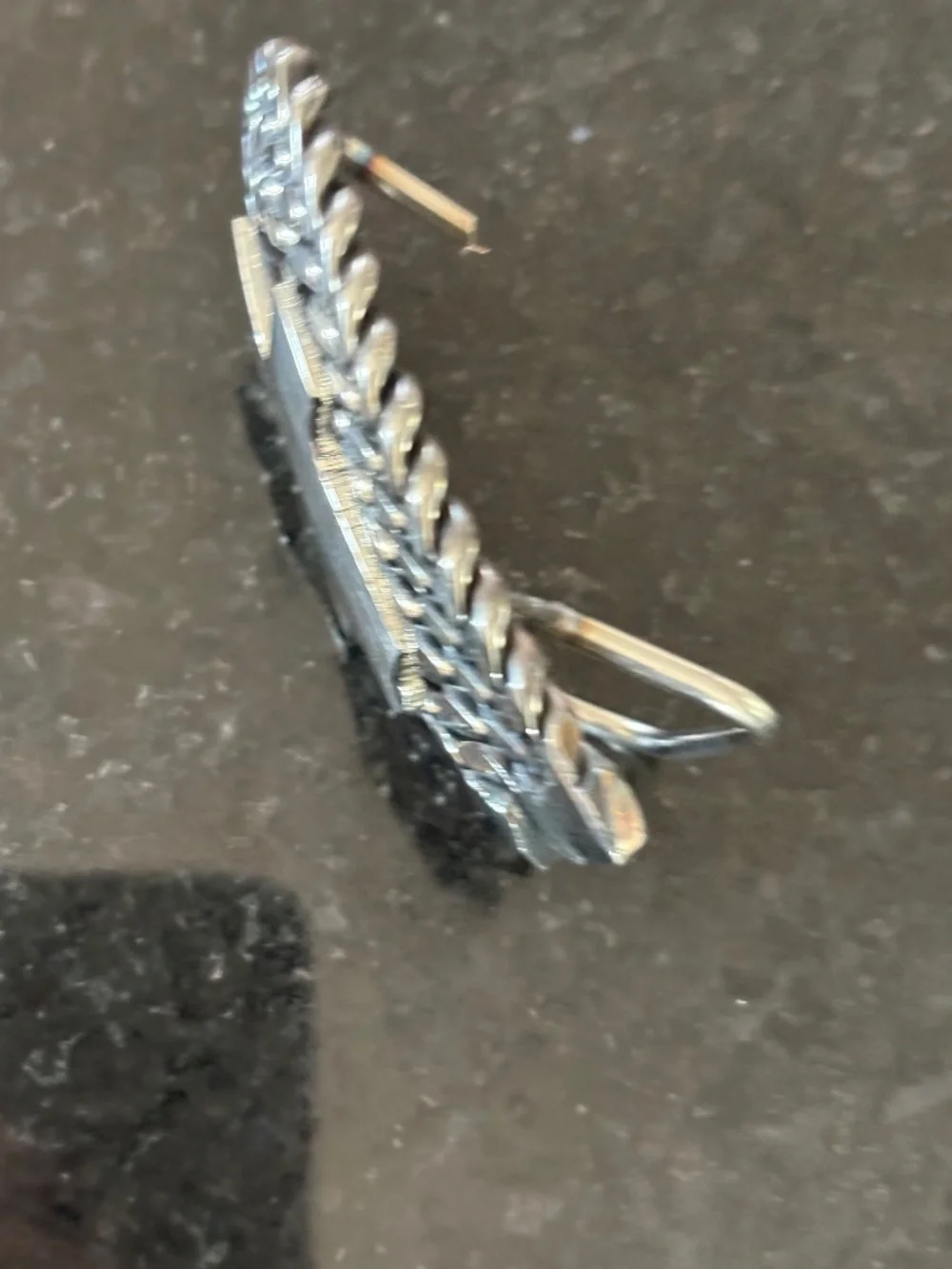 🤠 Handcrafted Artisan Texas State Chain Link Belt Buckle • Silver Tone